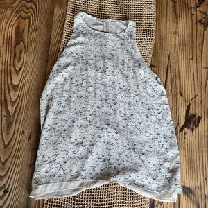 Cream and black tank top